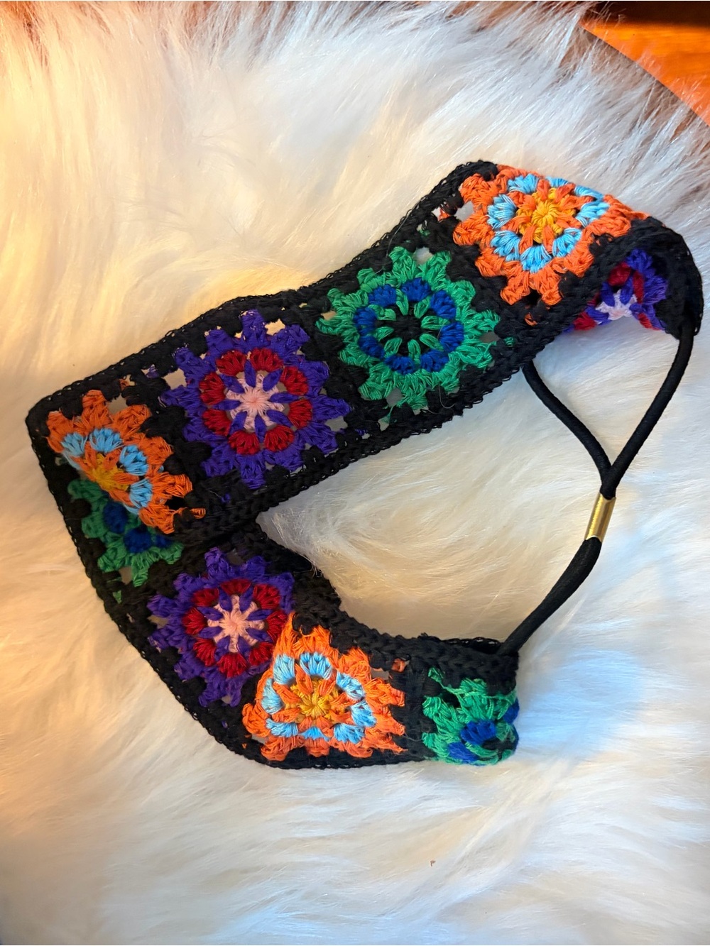 Handmade Colorful Crochet Headband with Elastic